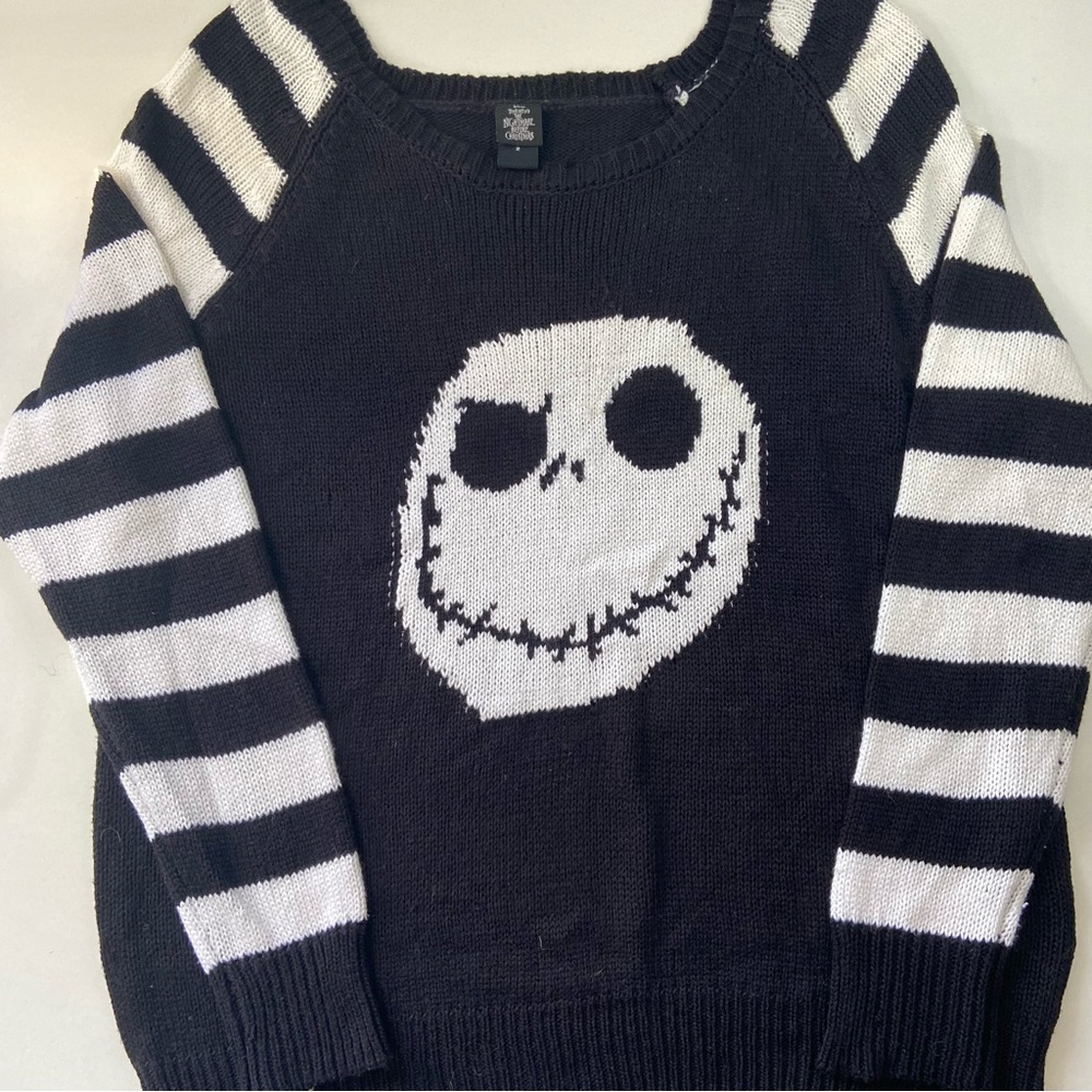 COPY - Nightmare Before Christmas Jack Skellington striped knitted sweater